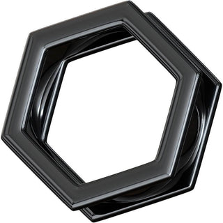 Tunnel Hexagon Schwarz