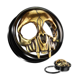 Tunnel Skull Gold Black