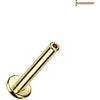 Labret Flat Back Post 3mm Base Internally Threaded