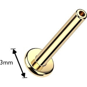 Labret Flat Back Post 3mm Base Internally Threaded
