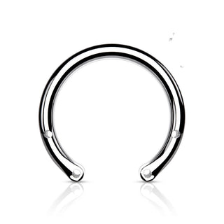 Titan Basis Stab halber Ring mit 4 Gewinde Innengewinde