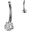 Titanium Base belly button pin zirconia Internally Threaded
