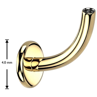 Titanium Base curved flat back post Internally Threaded