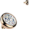 Top Top Bezel Setting Zirconia Ball Internally Threaded