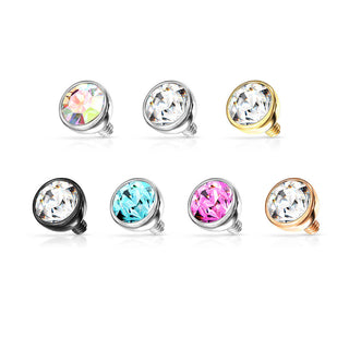 Top top ball with zirconia bezel setting Internally Threaded