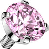 Top Top Prong Setting Cubic Zirconia Internally Threaded