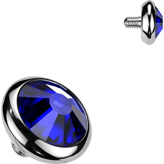 Top Top Flat Bezel Setting Zirconia Disc Internally Threaded