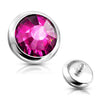 Top Top flat round zirconia bezel setting Internally Threaded