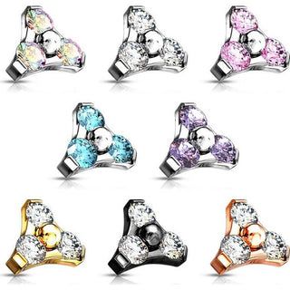 Top top triangle zirconia Internally Threaded