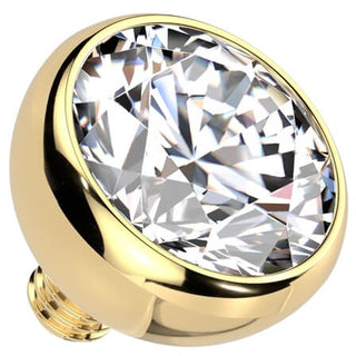 Titanium Top top ball zirconia bezel setting Internally Threaded