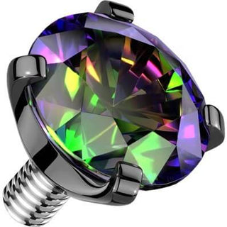 Titanium Top top zirconia prong setting Internally Threaded