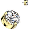 Titanium Top top round zirconia prong setting Internally Threaded