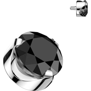 Titanium Top top round zirconia prong setting Internally Threaded