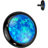 Titanium Top top round flat opal bezel setting Internally Threaded