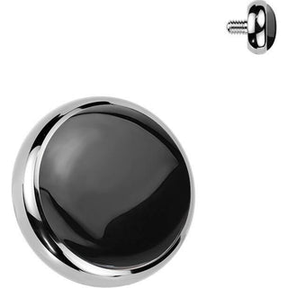 Titanium Top top natural stone bezel setting Internally Threaded