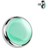 Titanium Top top natural stone bezel setting Internally Threaded