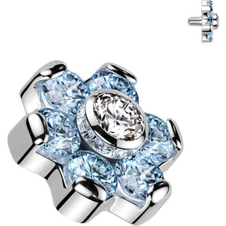 Titanium Top top flower zirconia Internally Threaded
