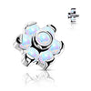 Titanium Top Top Flower Opal Internally Threaded