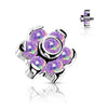 Titanium Top Top Flower Opal Internally Threaded