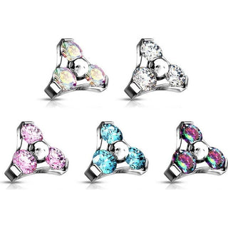 Titanium Top Top Triangle Zirconia Internally Threaded
