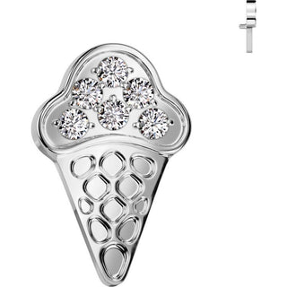 Titanium Top top ice cream cone Internally Threaded