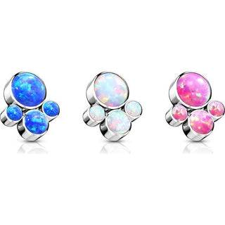 Titanium Top top 4 opals bezel setting Internally Threaded