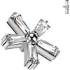 Titanium Top top flower zirconia Internally Threaded