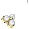 Titanium Top top 3 pearls prong setting Internally Threaded