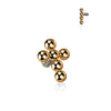 Titan Top Top Kreuz Gold Innengewinde