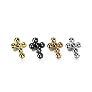 Titan Top Top Kreuz Gold Innengewinde