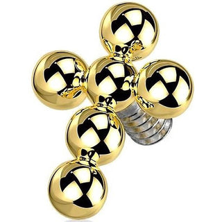 Titan Top Top Kreuz Gold Innengewinde