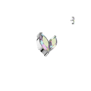 Titanium Top top zirconia marquise cut Internally Threaded