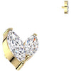 Titanium Top top zirconia marquise cut Internally Threaded