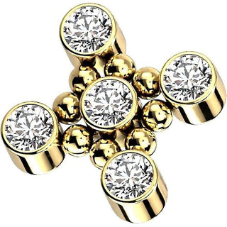 Titanium Top top cross zirconias and beaded balls Internally Threaded
