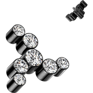 Titanium Top top swirl zirconias Internally Threaded
