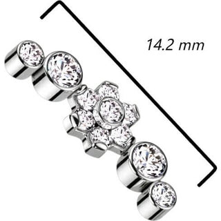 Titanium Top top flower zirconia Internally Threaded