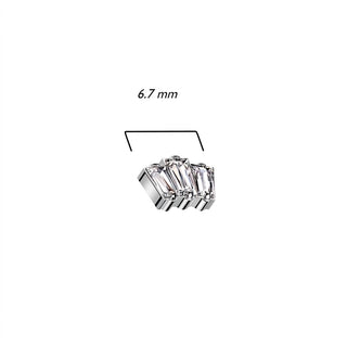 Titanium Top Top 3 Zirconias Opals Internally Threaded