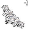 Titanium Top top zirconia marquise cut Internally Threaded