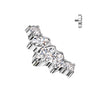 Titanium Top top zirconia marquise cut Internally Threaded