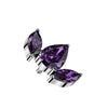 Top top 2 zirconias marquise cut Internally Threaded