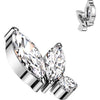 Top top 2 marquise zirconias Internally Threaded