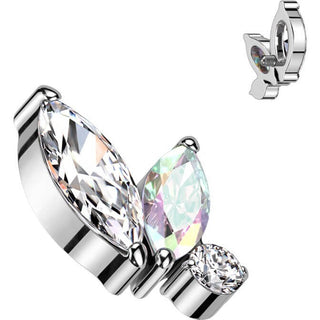 Top top 2 marquise zirconias Internally Threaded