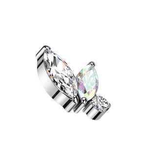 Top top 2 marquise zirconias Internally Threaded