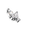 Top top 2 marquise zirconias Internally Threaded