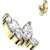 Top top 2 marquise zirconias Internally Threaded