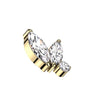 Top top 2 marquise zirconias Internally Threaded