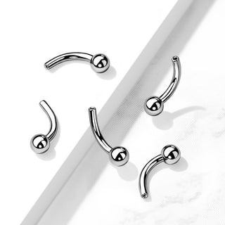 Titan Basis Gebogener Stab mit fester Kugel Push-In