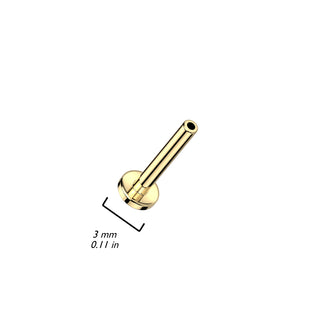 Base labret base flat black 3mm Push-In