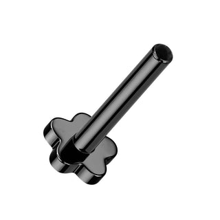 Titanium Base labret bar flat back flower base Push-In
