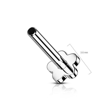 Titanium Base labret bar flat back flower base Push-In